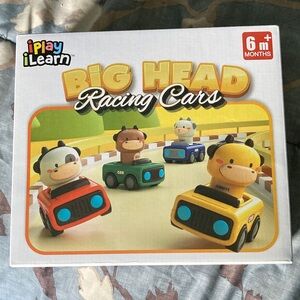 NIB push down race car toys for baby toddler iplay ilearn